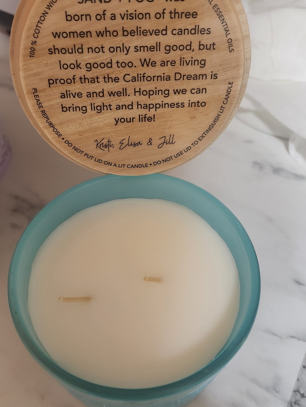 sand and fog candle - Marshmallow Skies - Picture 3 of 3